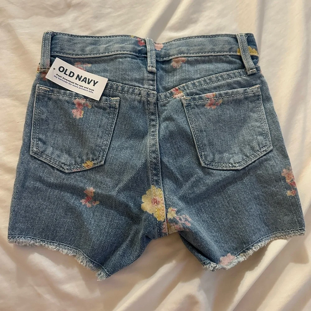 Old Navy Floral Print Denim Shorts